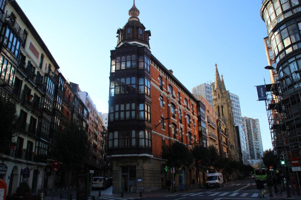 Nespecifikovaný výhled na destinaci Bilbao nebo výhled na město při pohledu z hotelu
