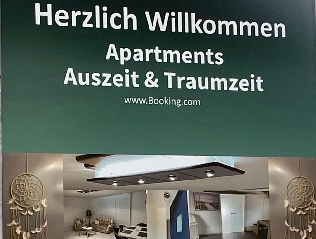 a collage of photos of a kitchen and a living room at Apartment Auszeit in Bad Neustadt an der Saale