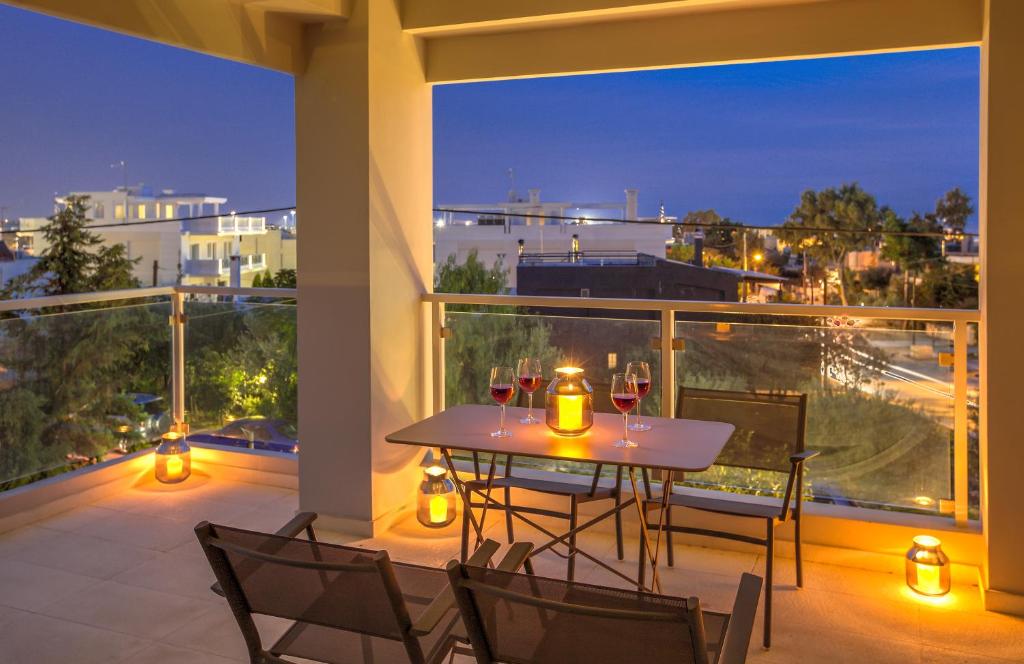 Een balkon of terras bij Scale Suites