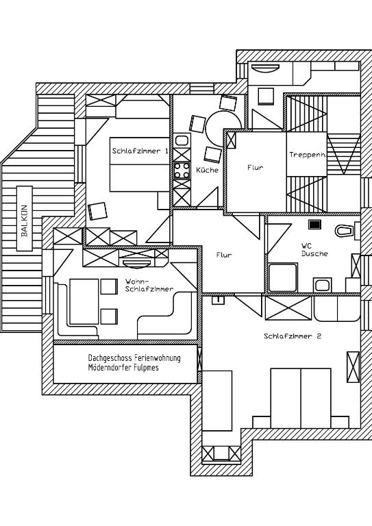Plán poschodí v ubytovaní Ferienwohnung Möderndorfer, Fulpmes