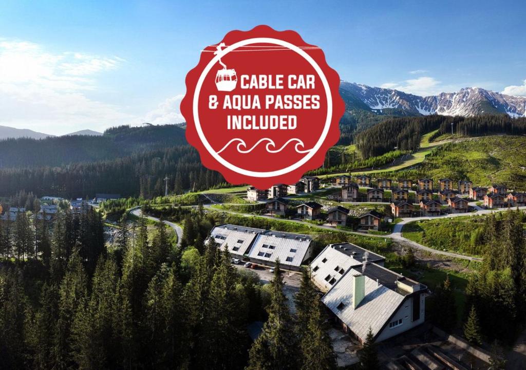a sign that reads the cubic car and auto passes involved at Hotel Liptov in Belá