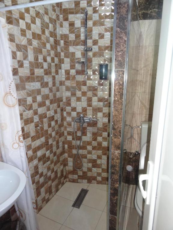 Koupelna v ubytování Hotel Lido