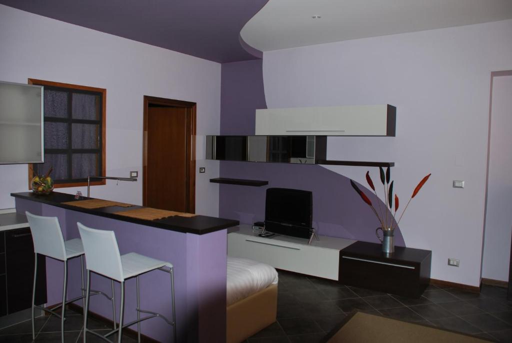 Kuchyň nebo kuchyňský kout v ubytování Residence Corona Grossa