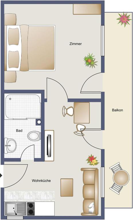 Půdorys ubytování Talheim Apartments