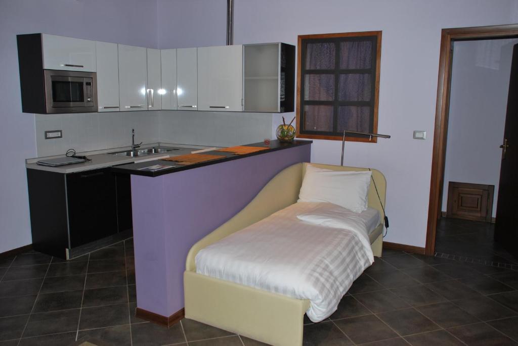Kuchyň nebo kuchyňský kout v ubytování Residence Corona Grossa