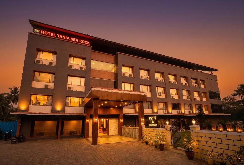 a building with a hotel tamil inn and resort at Hotel Tania Searock in Daman