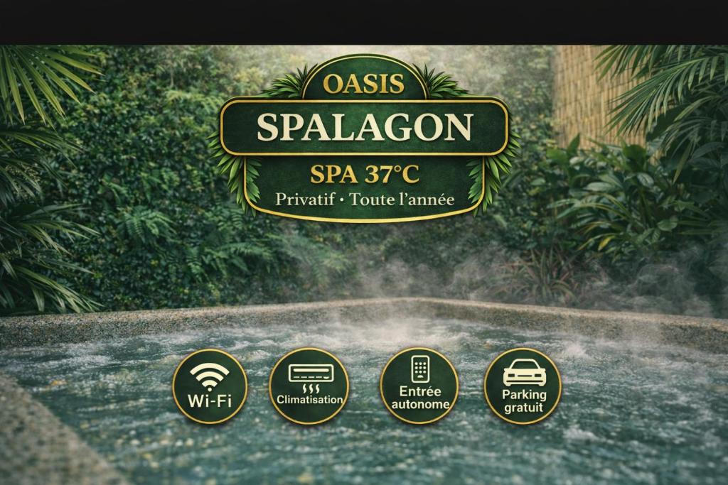 a sign for a spanish restaurant with five stickers at SpaLagon Jacuzzi Privé Chauffé 37 Proche Arena Parc Expo in Pérols
