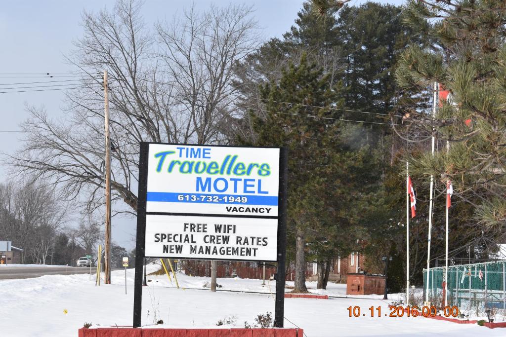 Time Travellers Motel during the winter