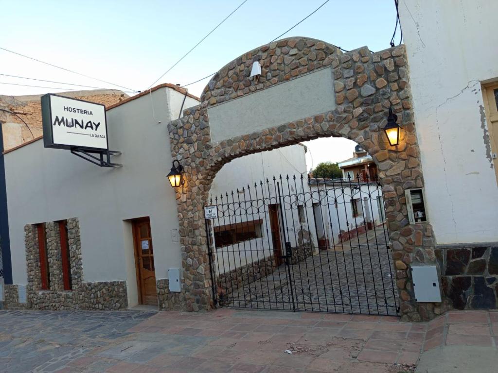 an entrance to a building with a gate at Hotel Munay La Quiaca in La Quiaca