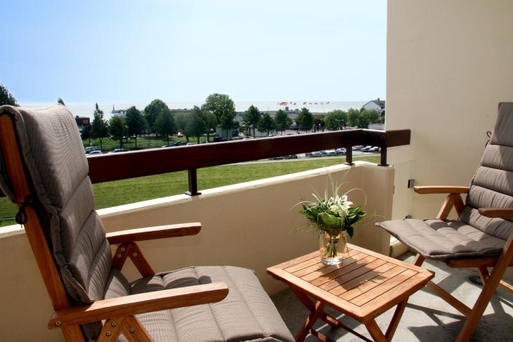 Balkón nebo terasa v ubytování Villa am Meer