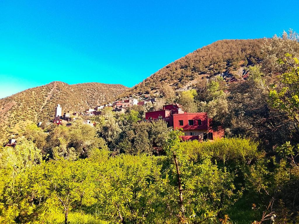a village on the side of a mountain at Chez Yahia, Au coeur de L'Ourika in Ourika