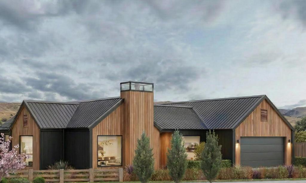 a rendering of a house with a black roof at Mount Pisa View Stay - Barnd new holiday home in Cromwell