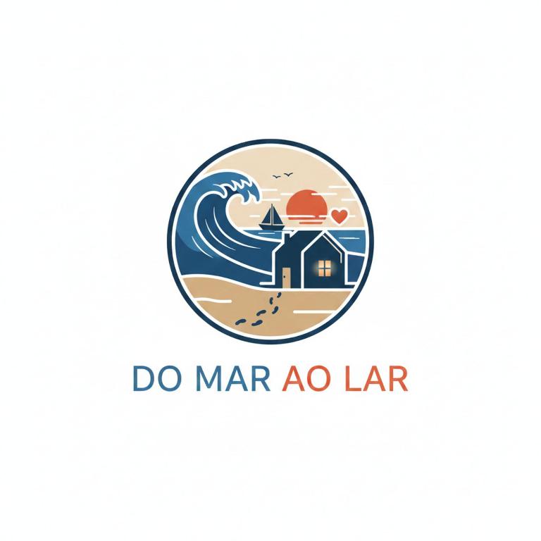 a logo of a wave in a circle with the words do mar wa tar at Do mar ao Lar in Rio de Janeiro