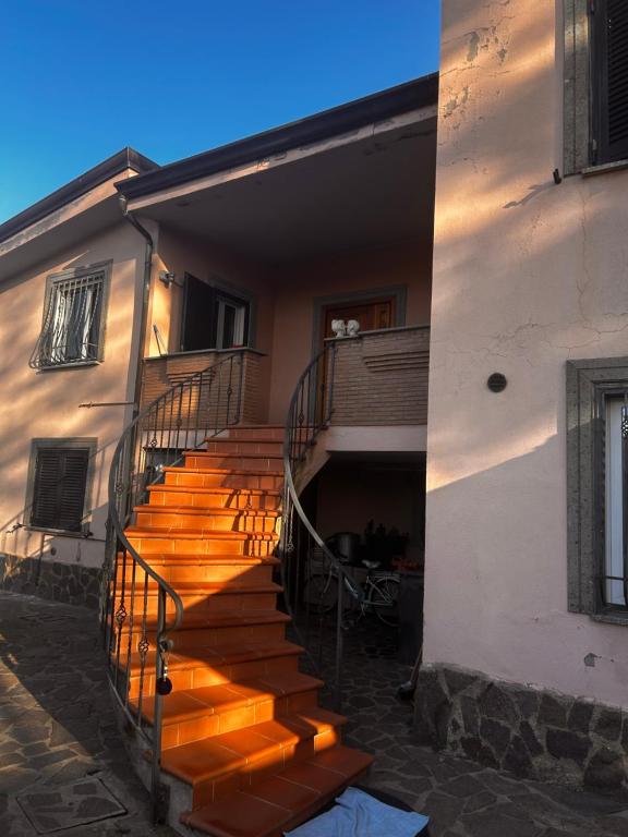 a set of stairs leading to a building at Locazione Turistica Antonella in Fiumicino