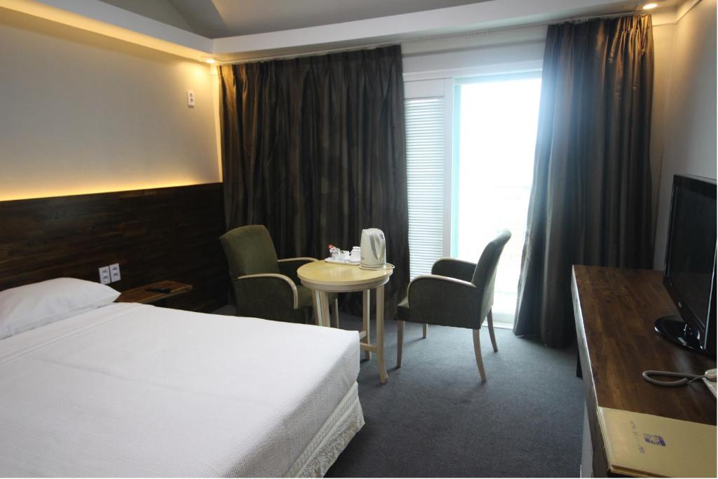 TV a/nebo společenská místnost v ubytování Hotel Ocean View