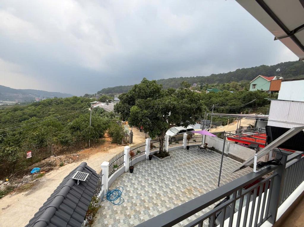 a balcony with a view of a road at Mây's Villa in Da Lat