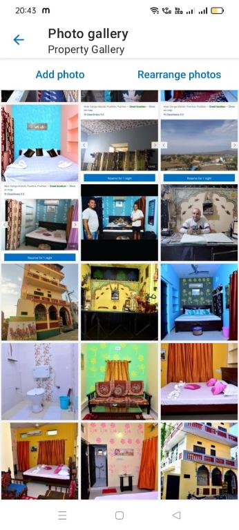 a collage of photos of a photo gallery of a house at Hom stay moon light Pushkar in Pushkar