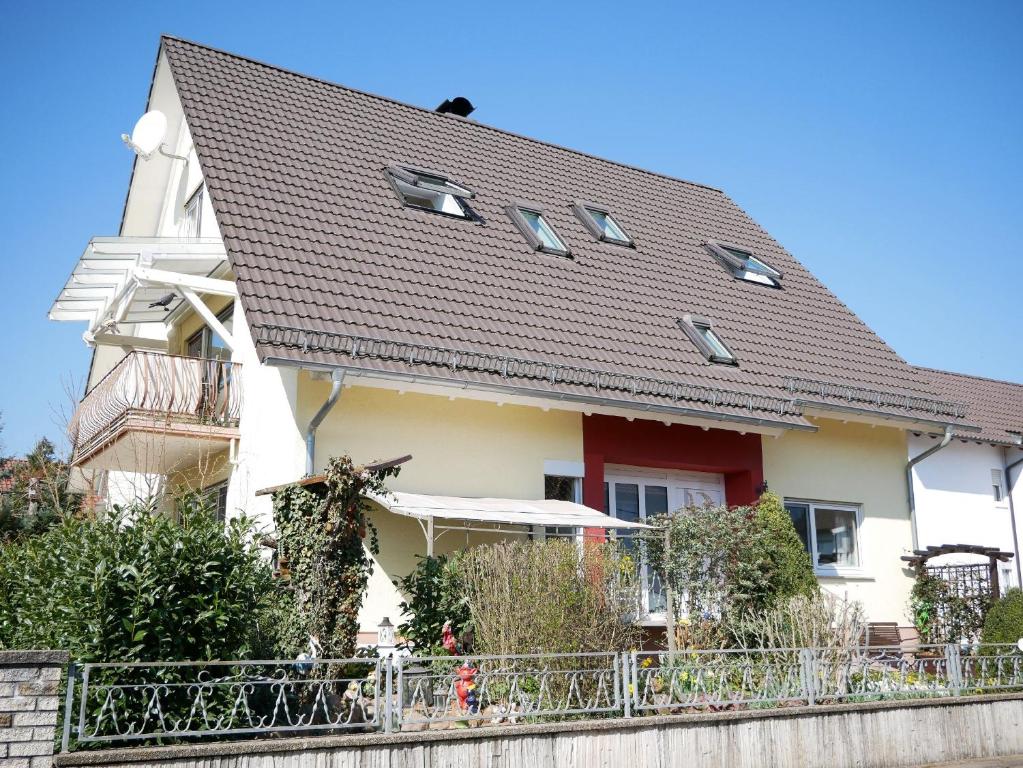 a house with a roof on top of it at Haus Ursula in Ettenheim