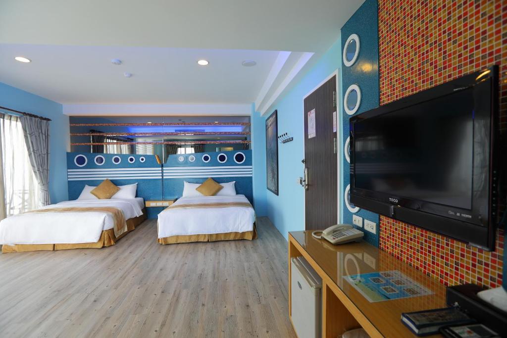 TV a/nebo společenská místnost v ubytování Hang Hai B&B