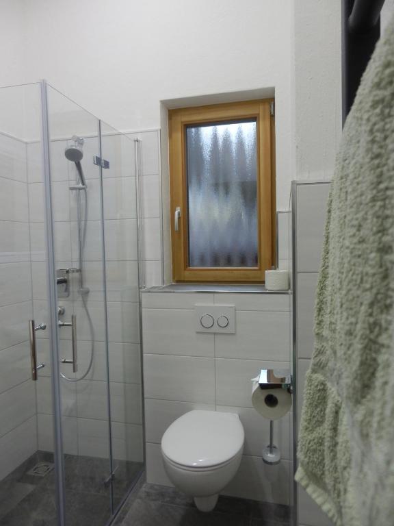 Koupelna v ubytování Haus Alpenflora