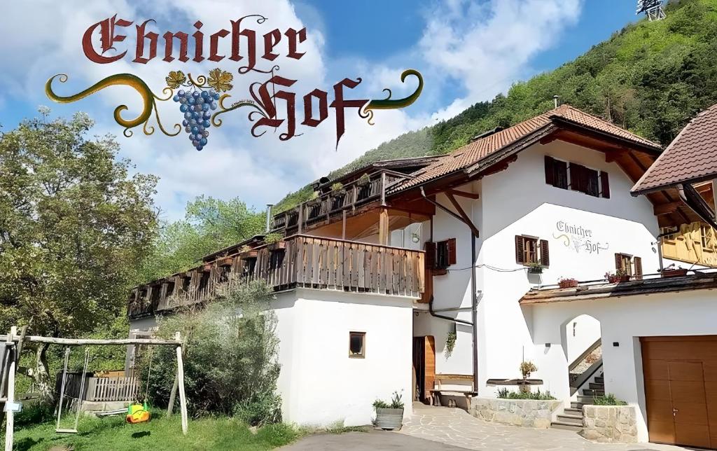 a building with a soccer goal in front of it at Ebnichers Paradies in Cardano