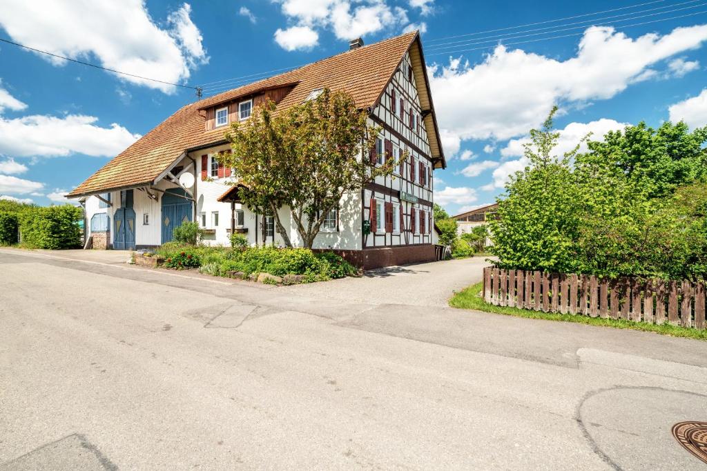 an old house on the side of a road at Ferienhaus St Georg Stube in Grömbach