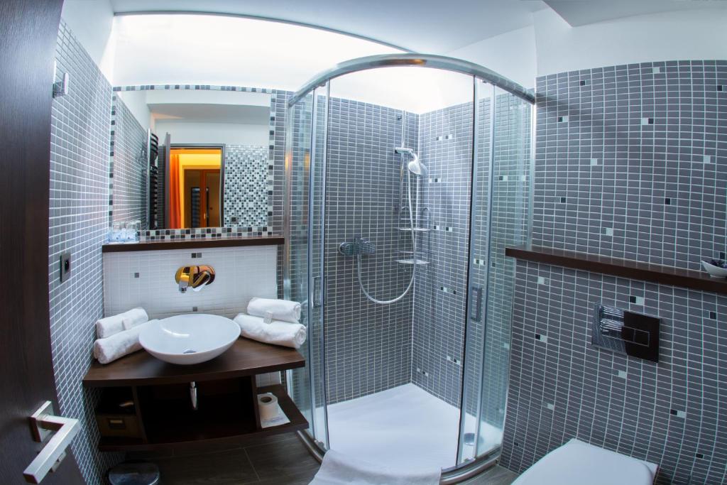Koupelna v ubytování Hotel Slunný Dvůr