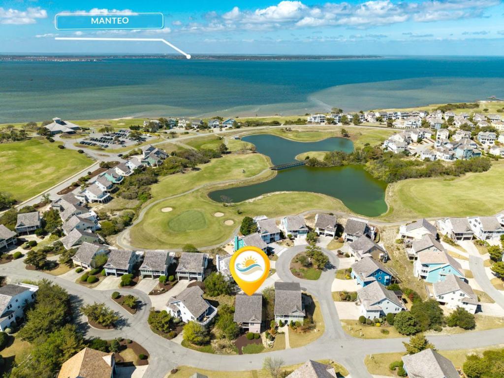 an aerial view of the resort with the ocean in the background at 6165 - Fantasy Land in Kill Devil Hills