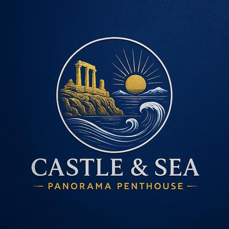 a logo for a pacific and sea restaurant at Castle & Sea-Panorama Penthouse in Haraki