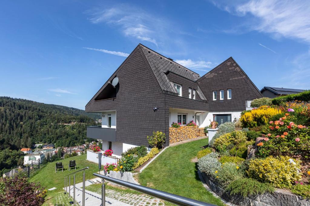a house on a hill with a garden at Triberg Blick in Triberg