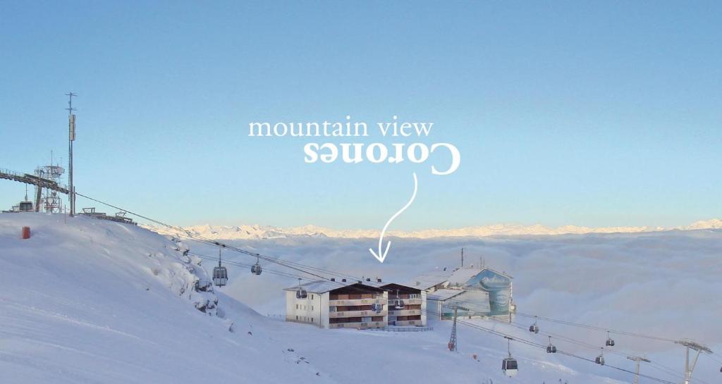 a sign that says mountain view squadaho on a ski slope at Mountain View Corones in Reischach