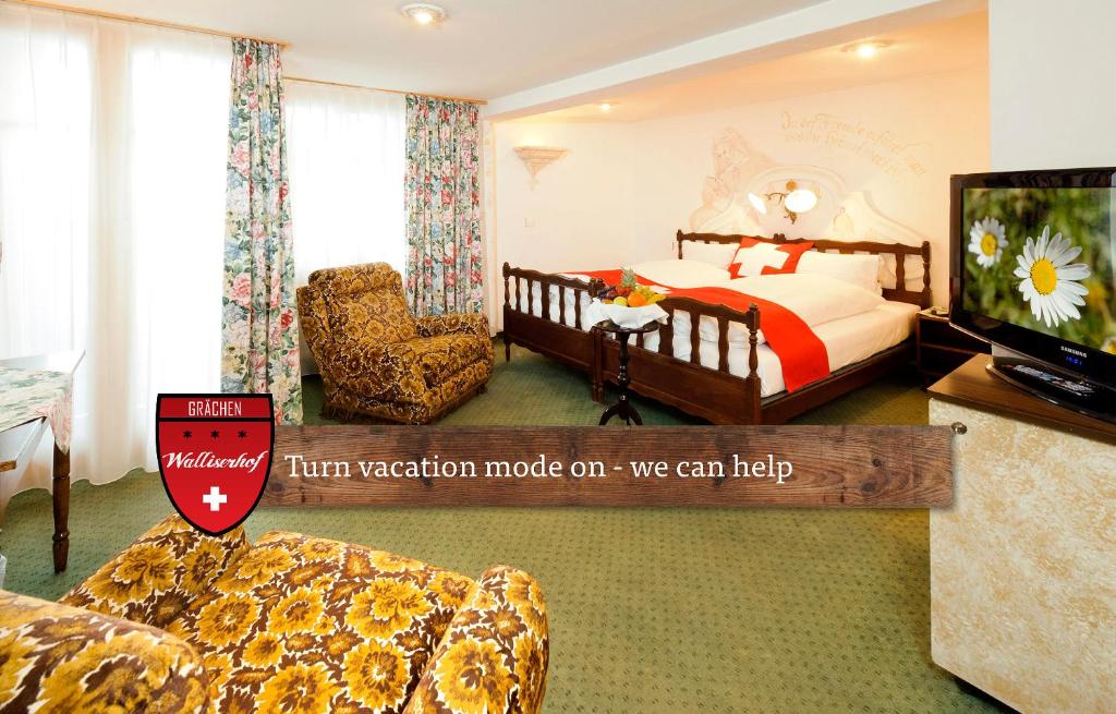 Postel nebo postele na pokoji v ubytování Hotel Walliserhof - The Dom Collection