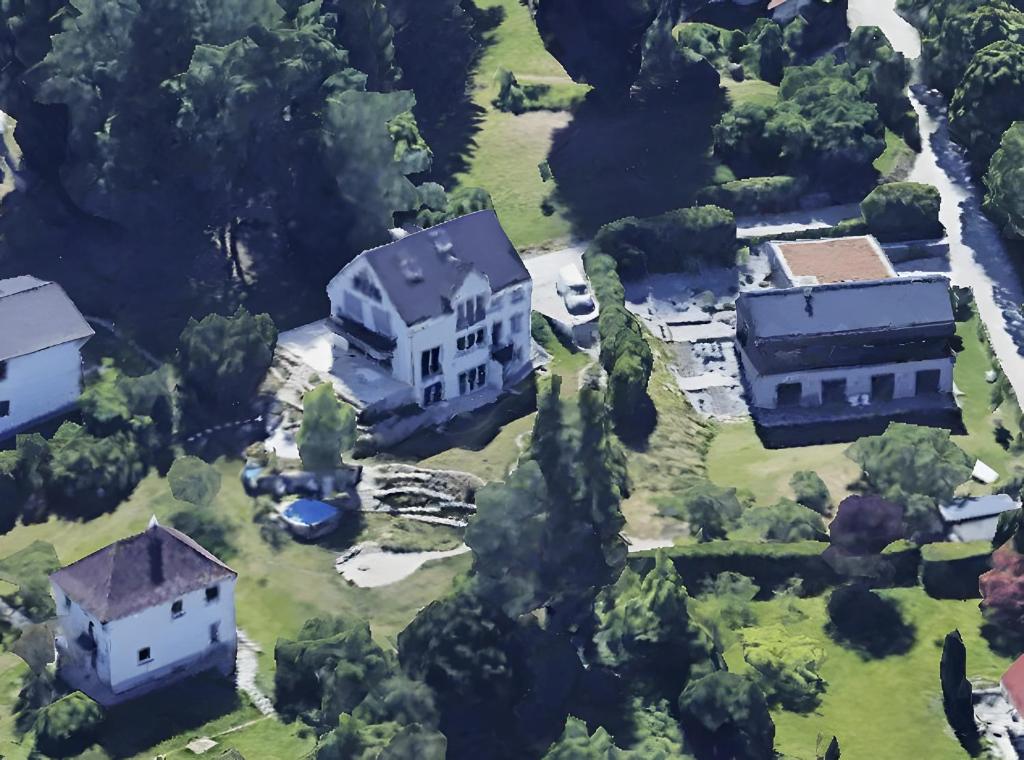 an aerial view of a house and trees at Hofberg Villa - Appartment in Landshut