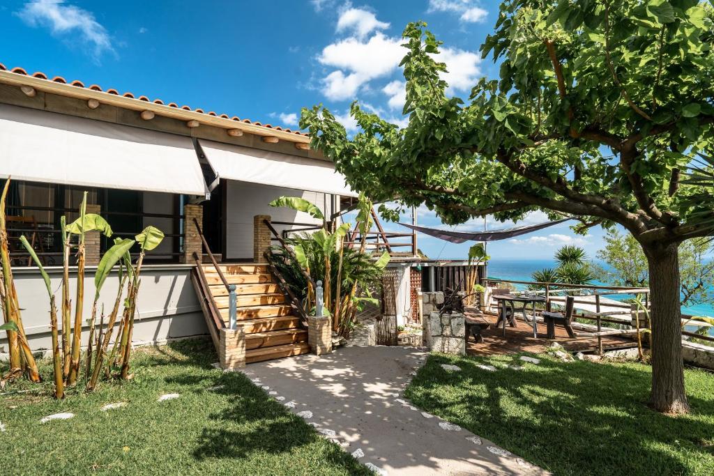 a house with a view of the ocean at Villa Koutoupakia in Kefallonia