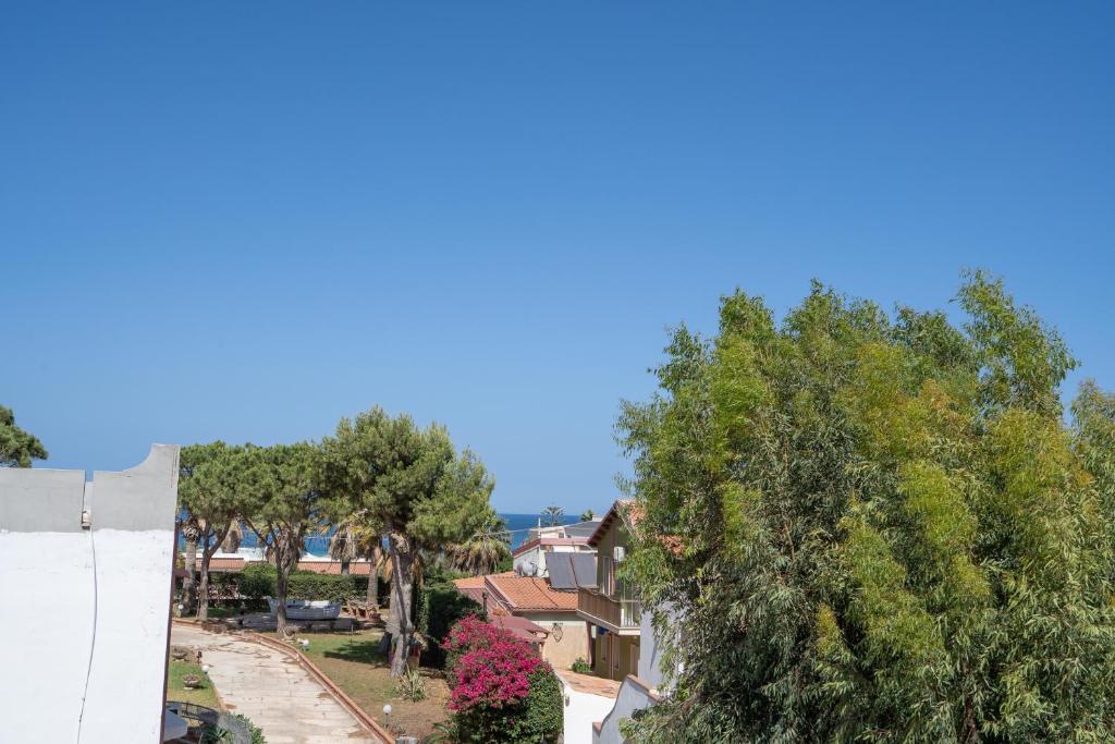 arial view of a residential neighbourhood with trees at Littiricci in Marzamemi