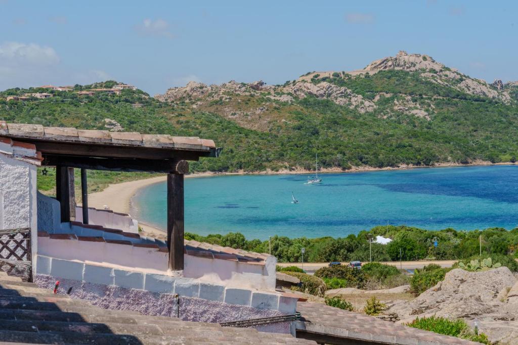 a view of a beach from a building at La Terrazza sul mare in Palau