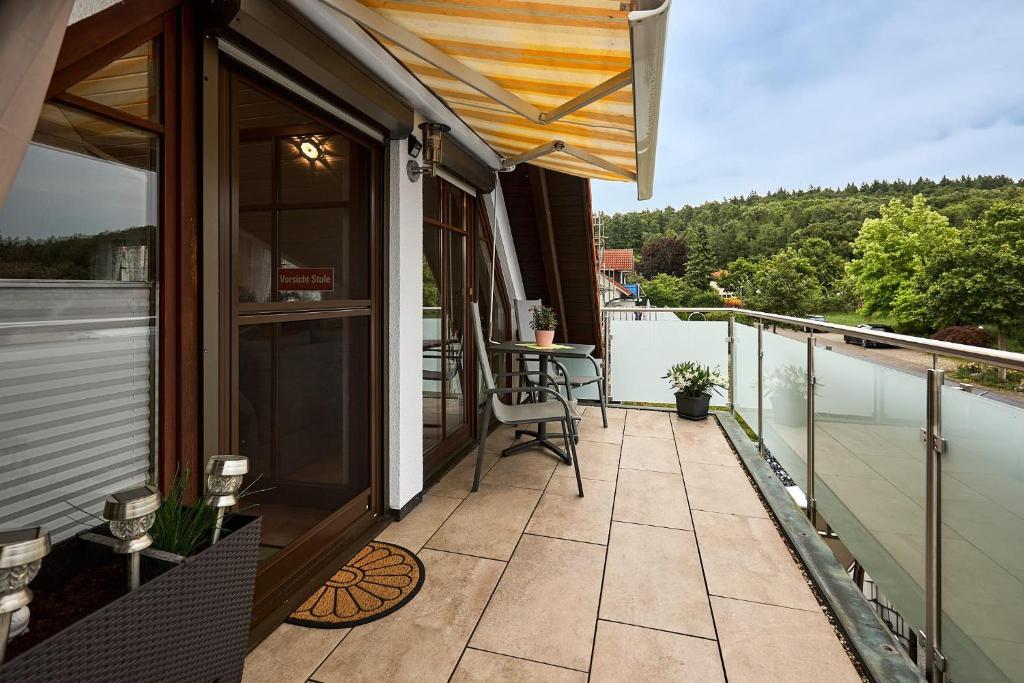 En balkon eller terrasse på Studio Eva