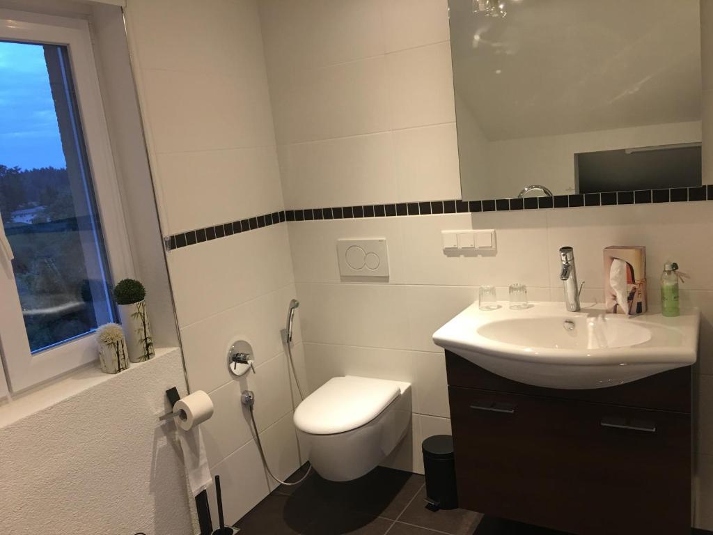 Koupelna v ubytování Business Appartements