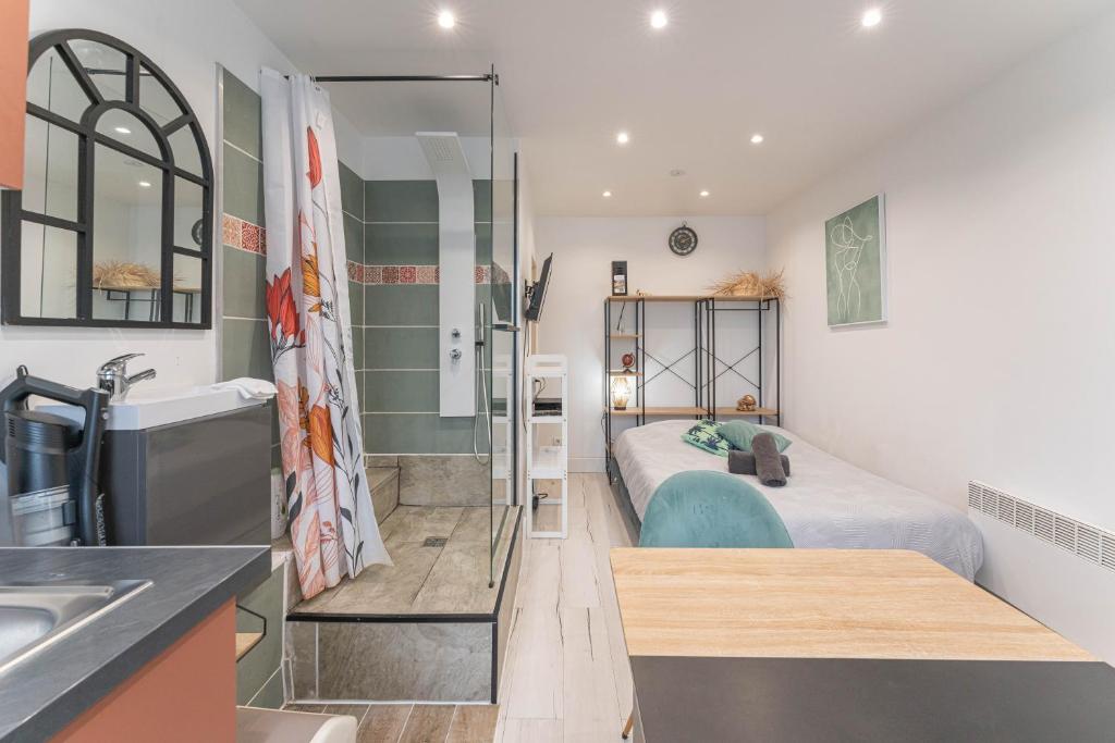 Llit o llits en una habitació de L'authentik
