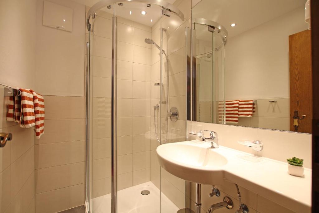 Koupelna v ubytování Appartements Sailer