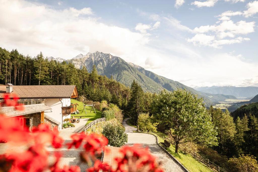 a view of a mountain from a house at Rieplechn App in Sand in Taufers