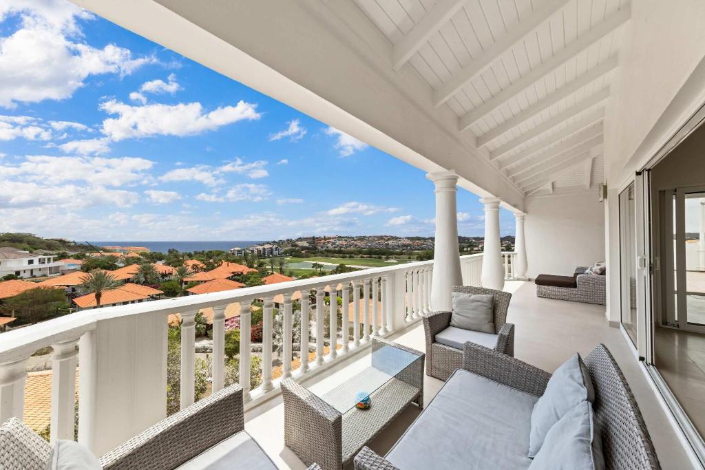 a view from the balcony of a house at Blue Horizon Penthouse in Dorp Sint Michiel