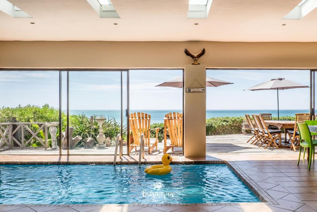 a swimming pool with a rubber duck in the middle at Boardwalk in Britannia Bay