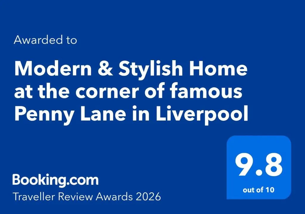 Modern & Stylish Home at the corner of famous Penny Lane in Liverpool
