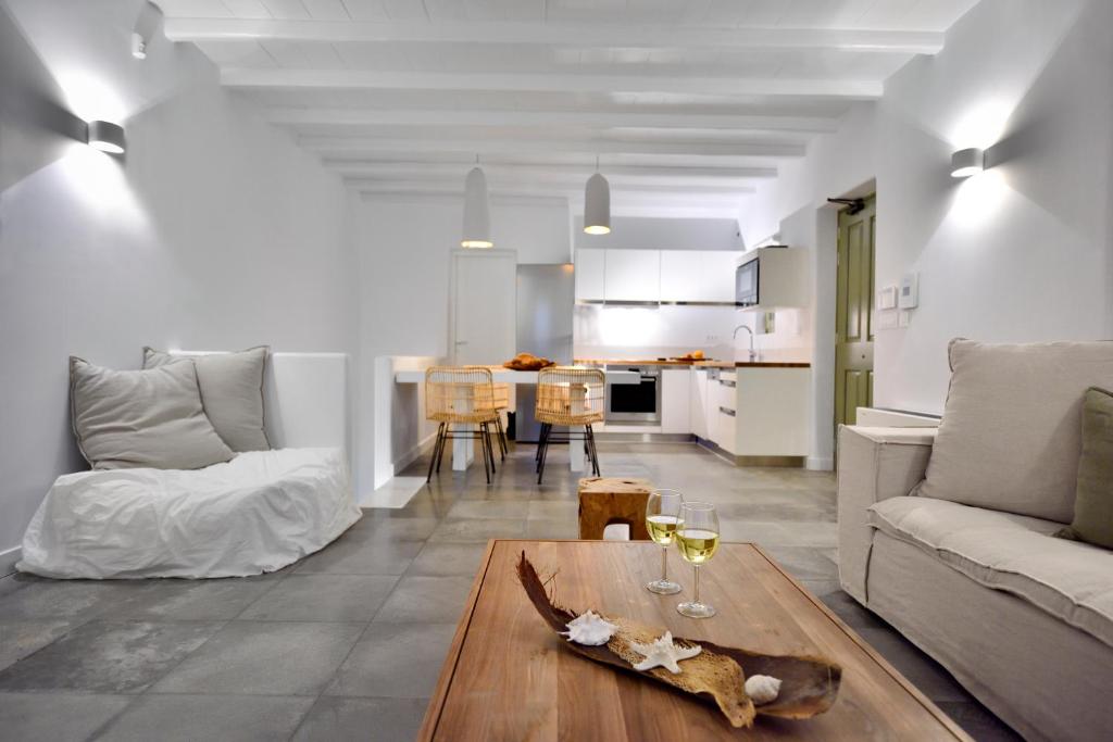 Posezení v ubytování Mykonos Ark Villas