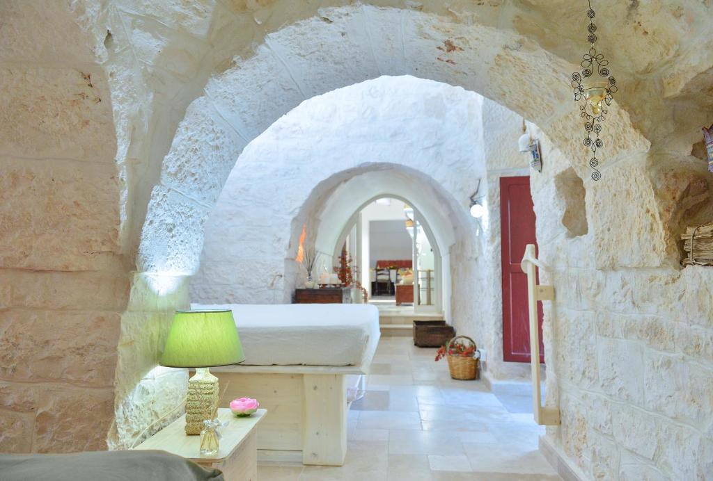 A seating area at Trullo L'alcova