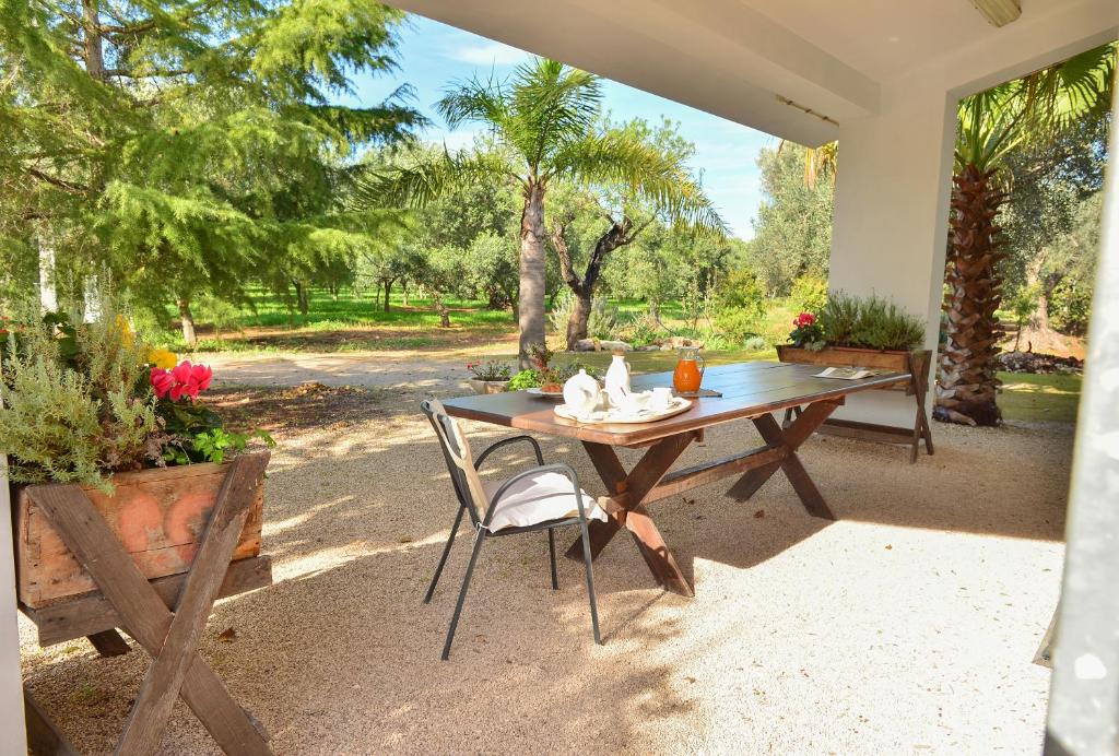 A garden outside Trullo L'alcova