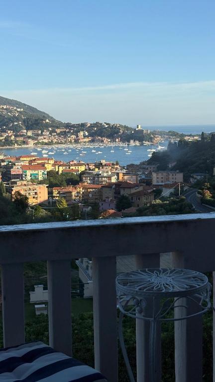 a view of a city from a balcony at La Maison Golfo dei Poeti in Lerici