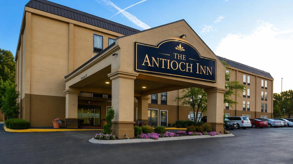 a building with a sign for the antioch inn at The Antioch Inn in Nashville