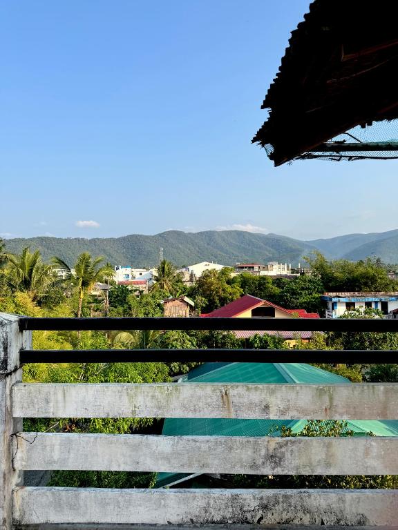 a view of a volleyball court on a fence at Villaroman Inn in Baler